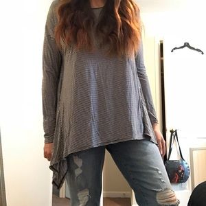 Xhilaration black and white stripe tunic top